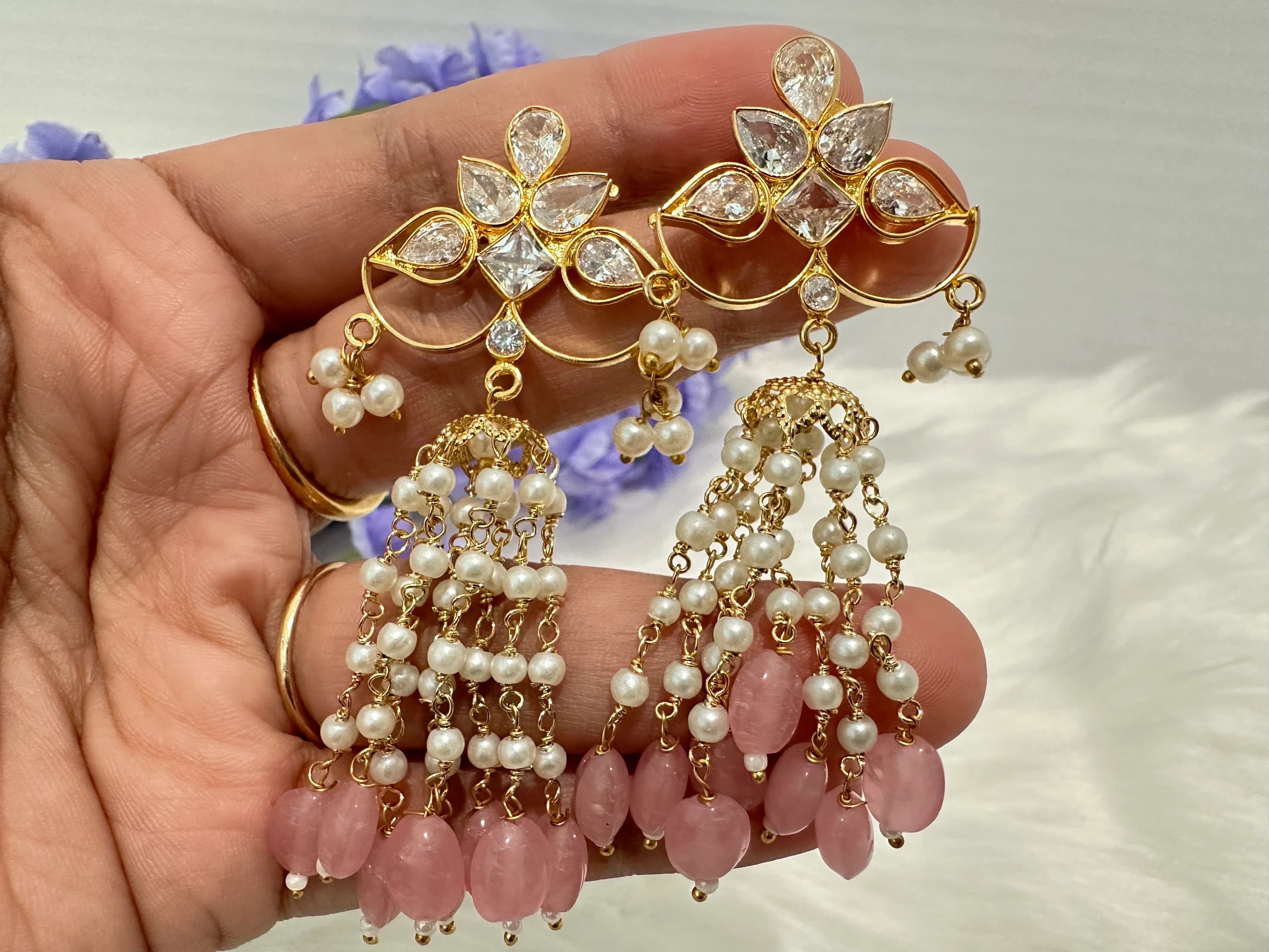Pearl fancy earrings — view 5