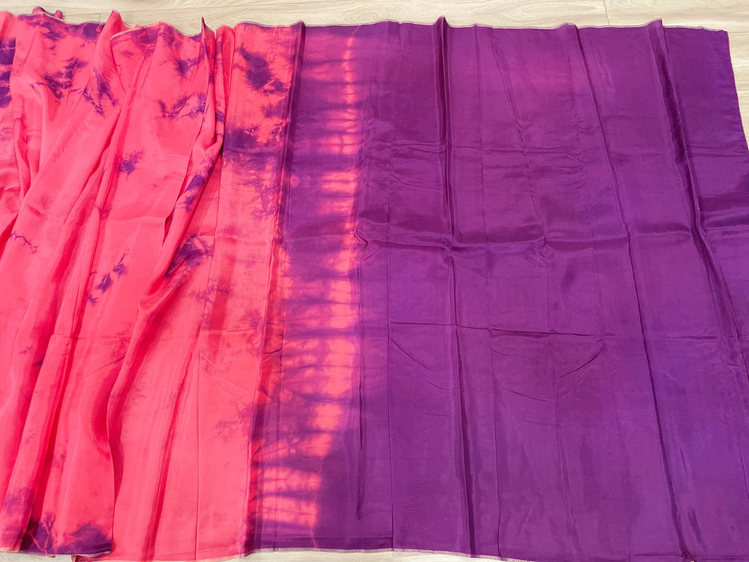 Uppada Crepe Shibori Saree With Stitched Sequin Blouse — view 7