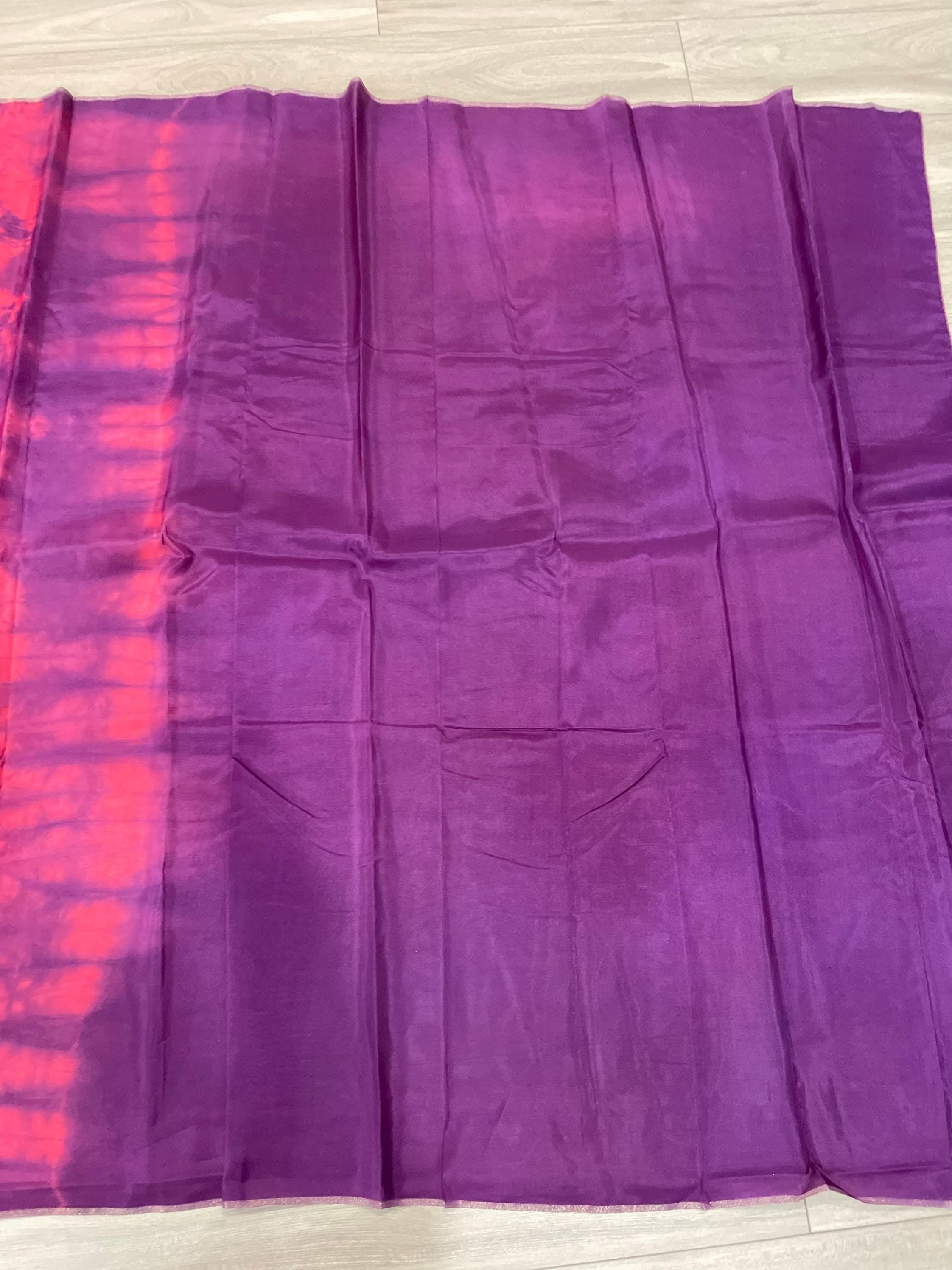 Uppada Crepe Shibori Saree With Stitched Sequin Blouse — view 6