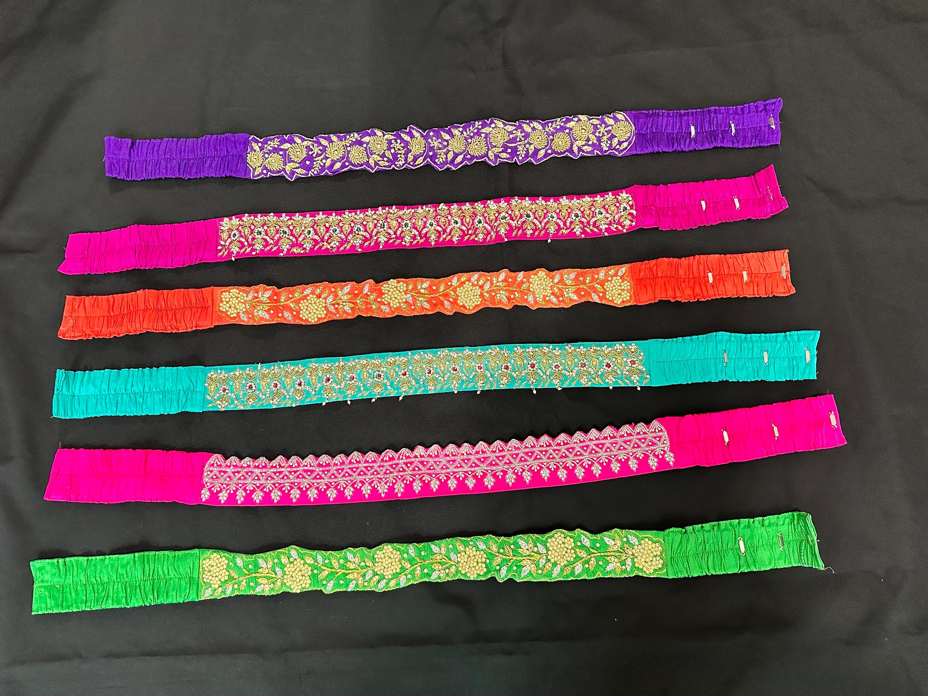 Ethnic Maggam Work Waist Belt: Festive Saree Jewelry, Wedding Party Wear Hip Belt — view 2