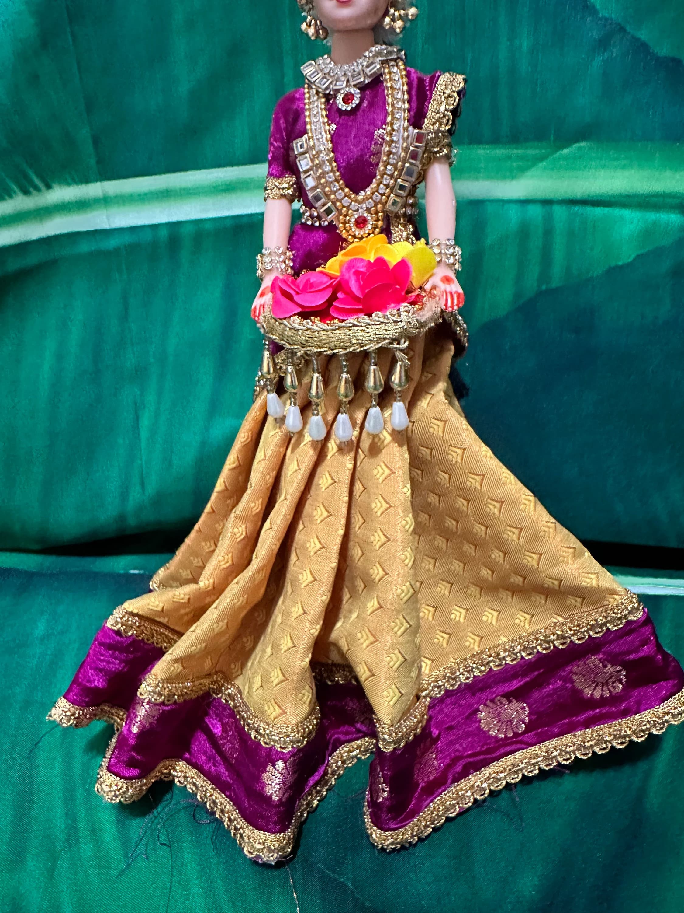 Half Saree Doll/ Half Saree Ceremony/ Wedding doll/ golu doll/ saree ceremony/ Dolls decor/ Home Decor/ — view 4