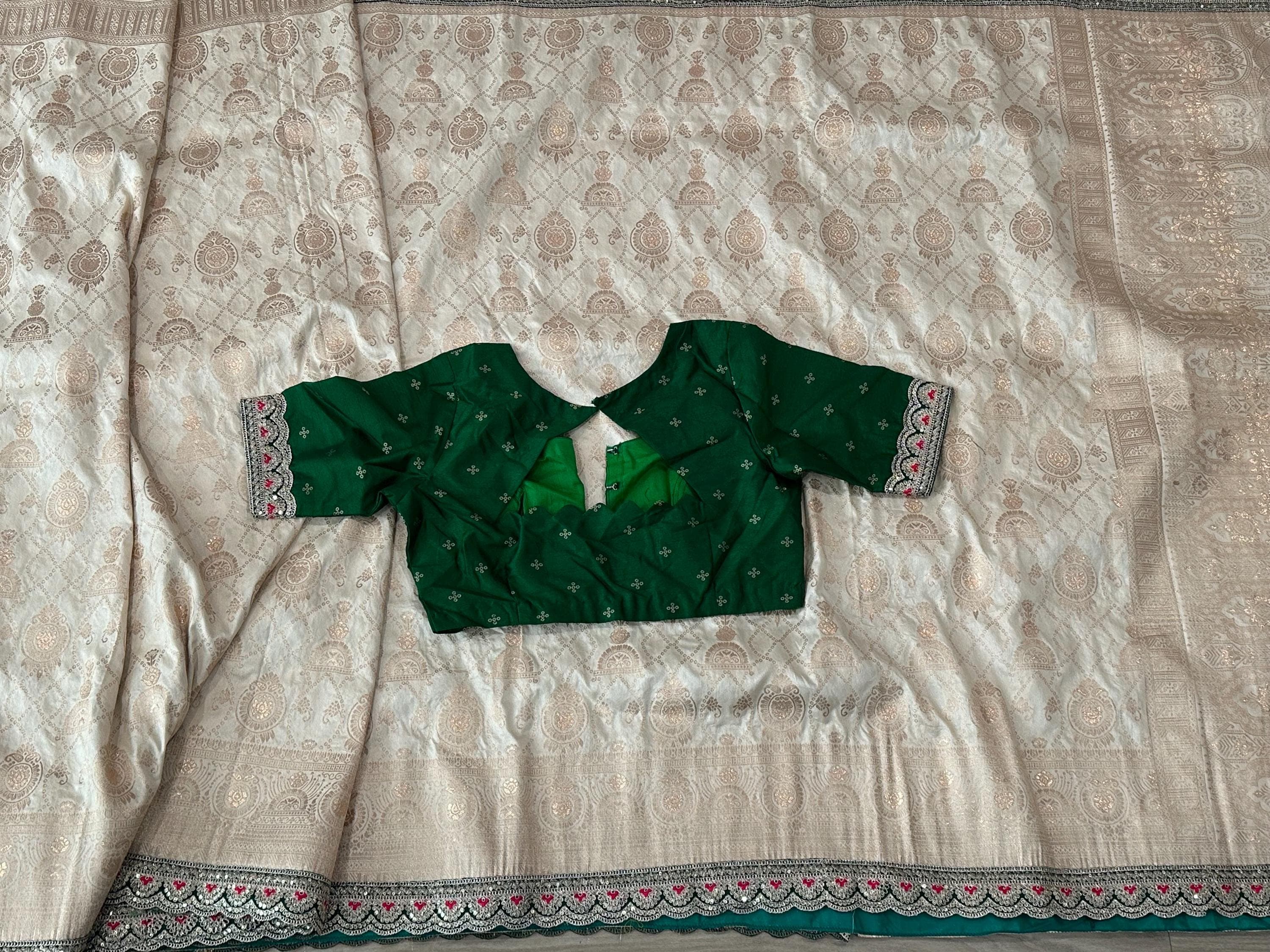 Banarasi Saree With Stitched Blouse — view 7