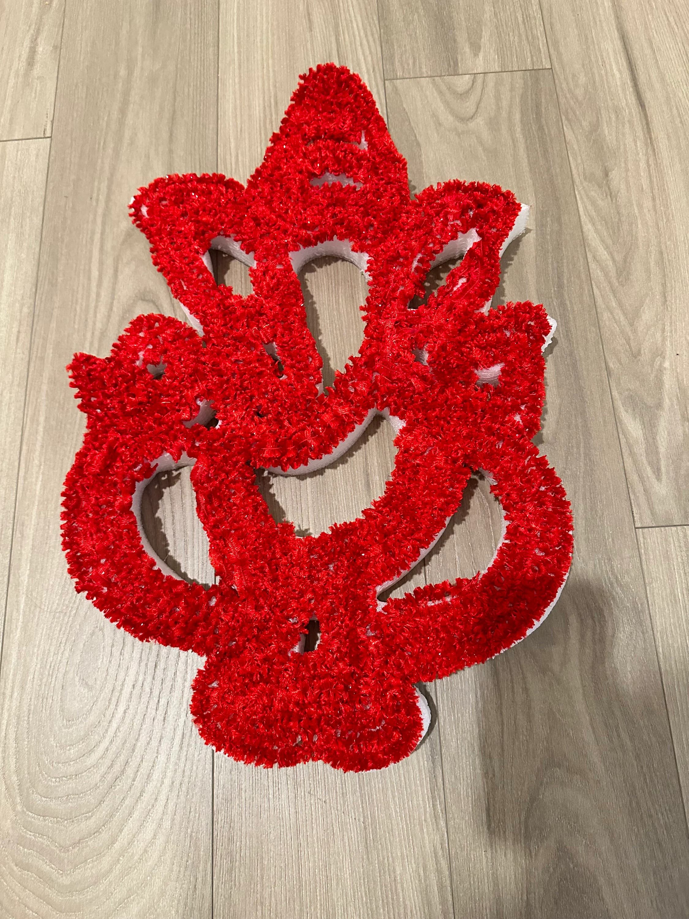 Foam Ganesh Wedding Backdrop Decor: Red, 22" Tall, Made to Order — view 4