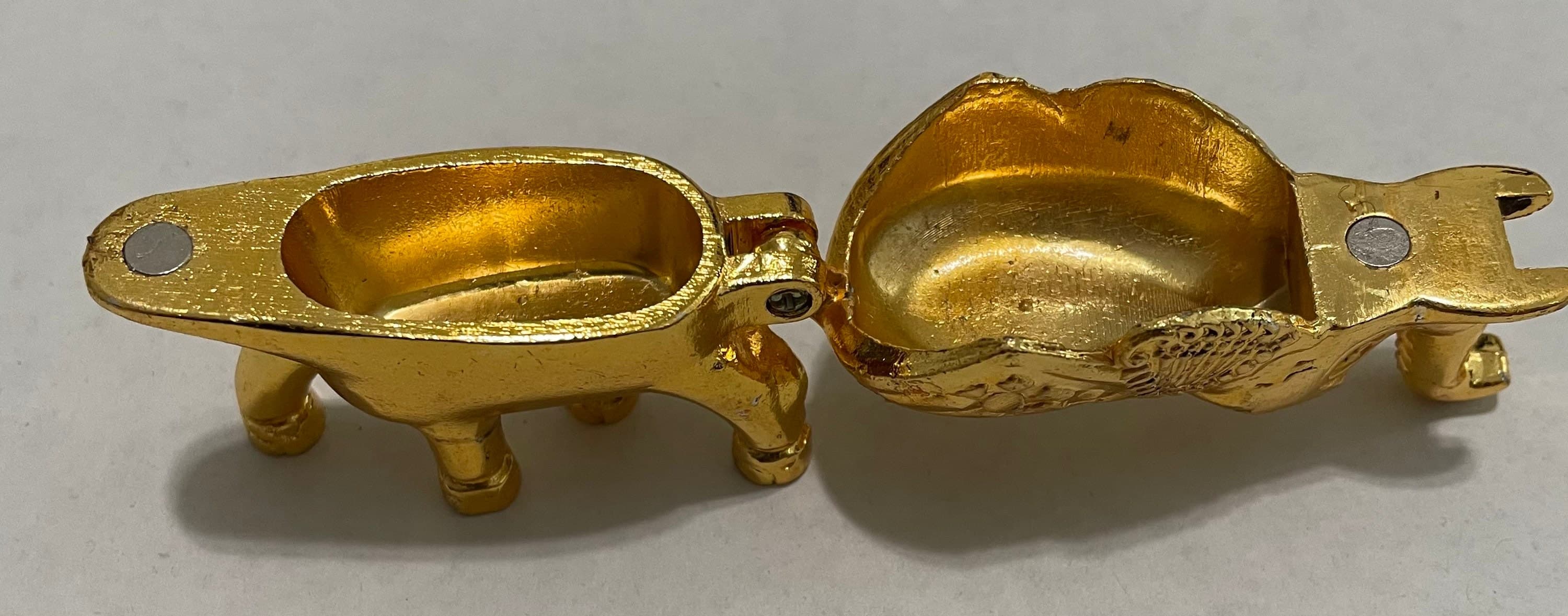 Elephant Shaped Kumkum Holder | Indian Haldi Holder | Ethnic Thamboolam Gift | Wedding, Pooja, Housewarming Return Favors — view 3