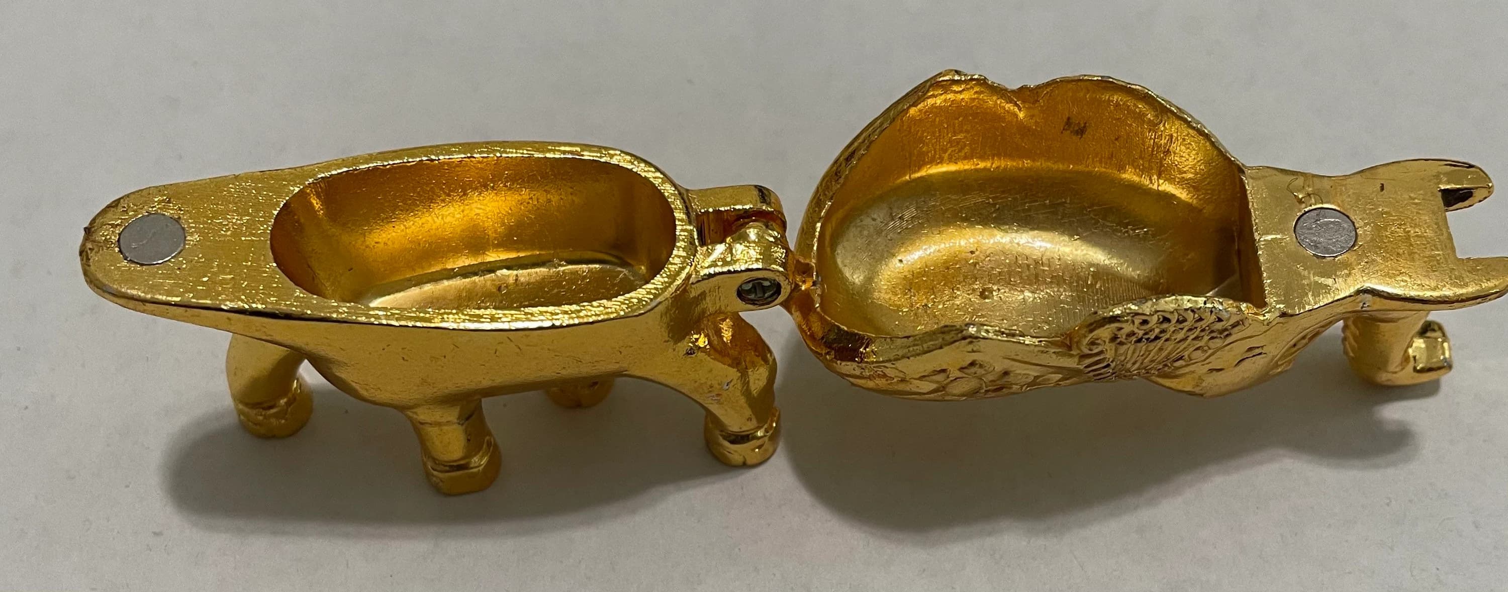 Elephant Shaped Kumkum Holder | Indian Haldi Holder | Ethnic Thamboolam Gift | Wedding, Pooja, Housewarming Return Favors — view 3
