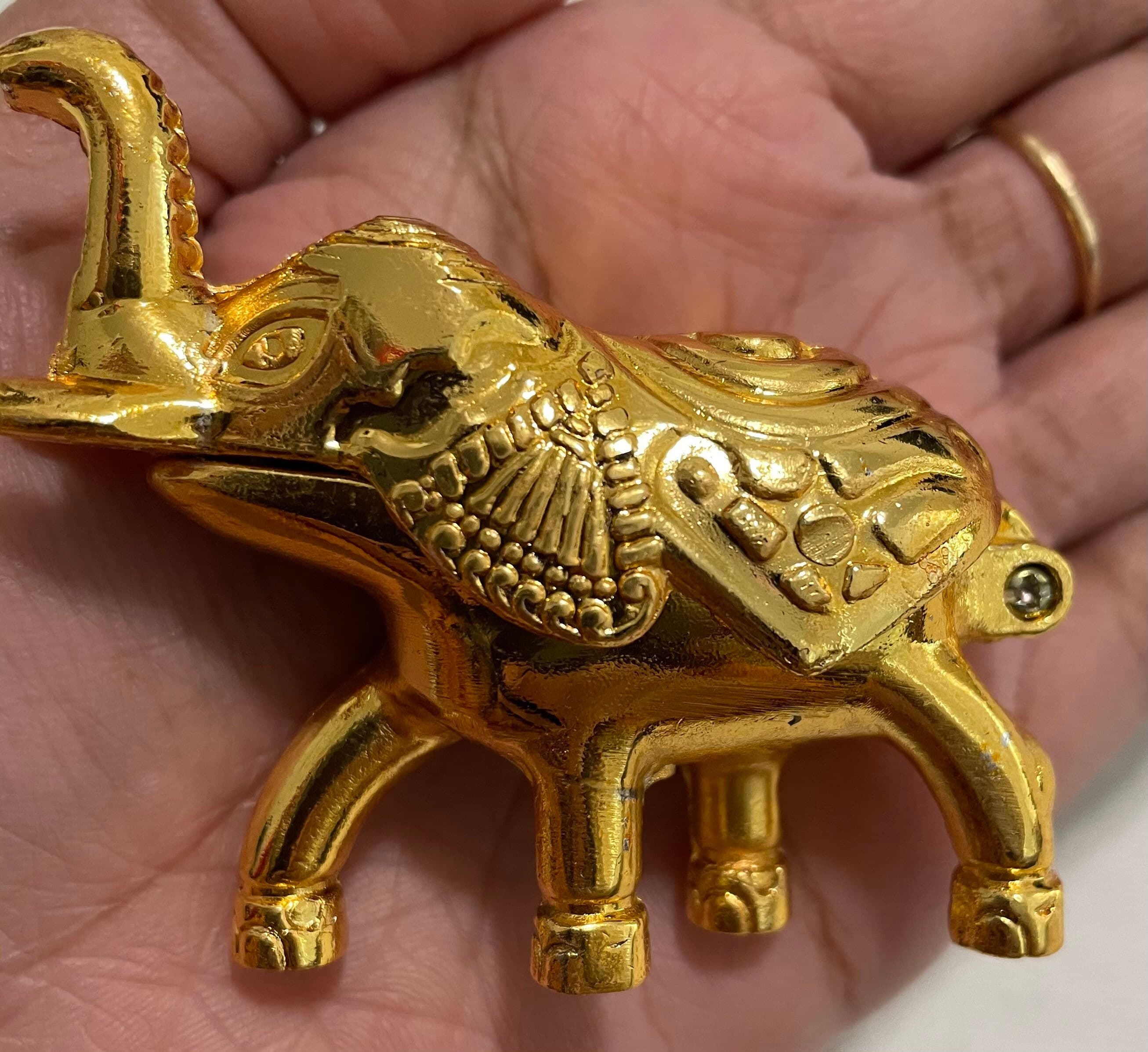 Elephant Shaped Kumkum Holder | Indian Haldi Holder | Ethnic Thamboolam Gift | Wedding, Pooja, Housewarming Return Favors — view 6