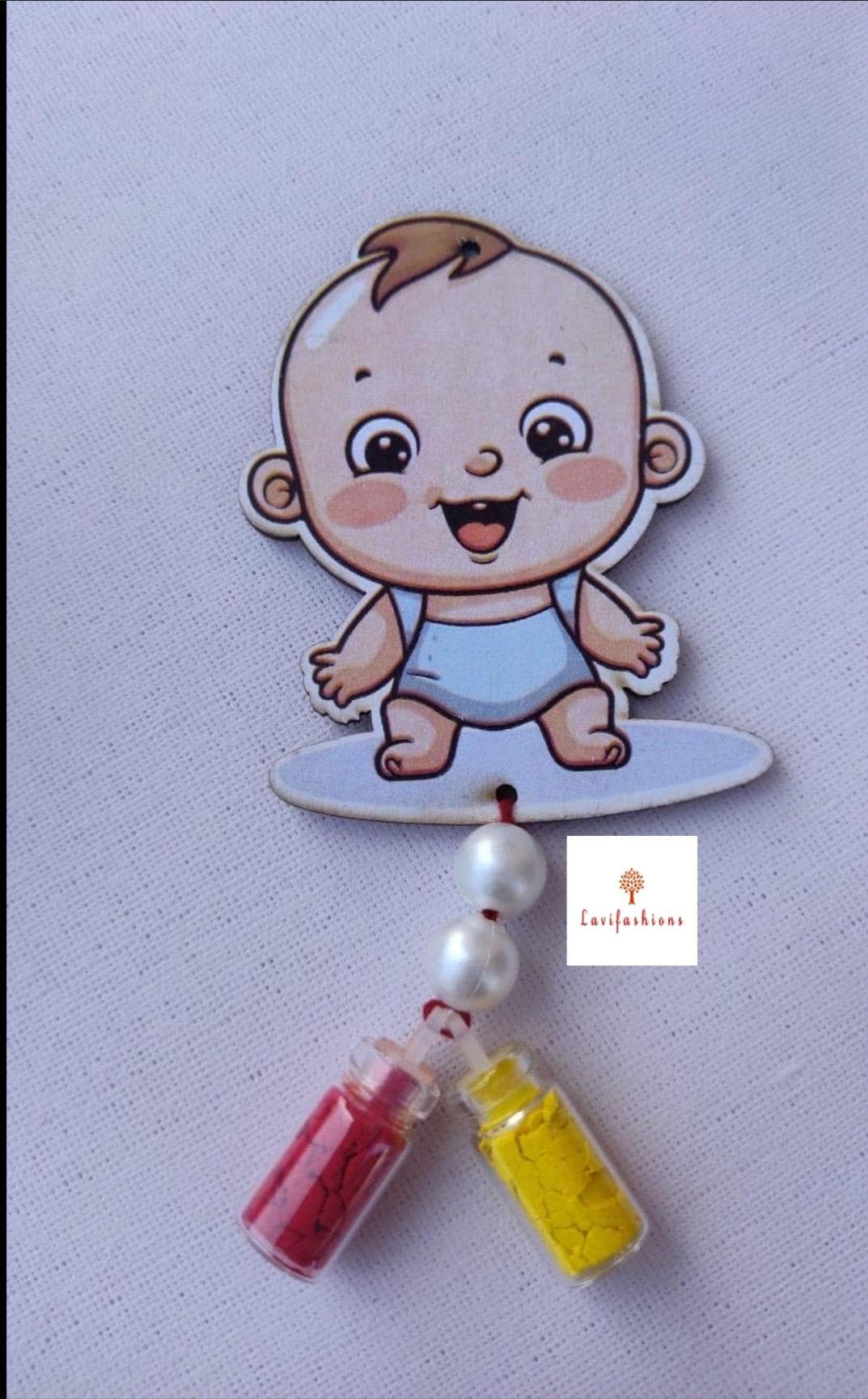 Baby Shower Haldi Kumkum Packets – Thamboolam Indian Festive Favors (Pack of 1) — view 3