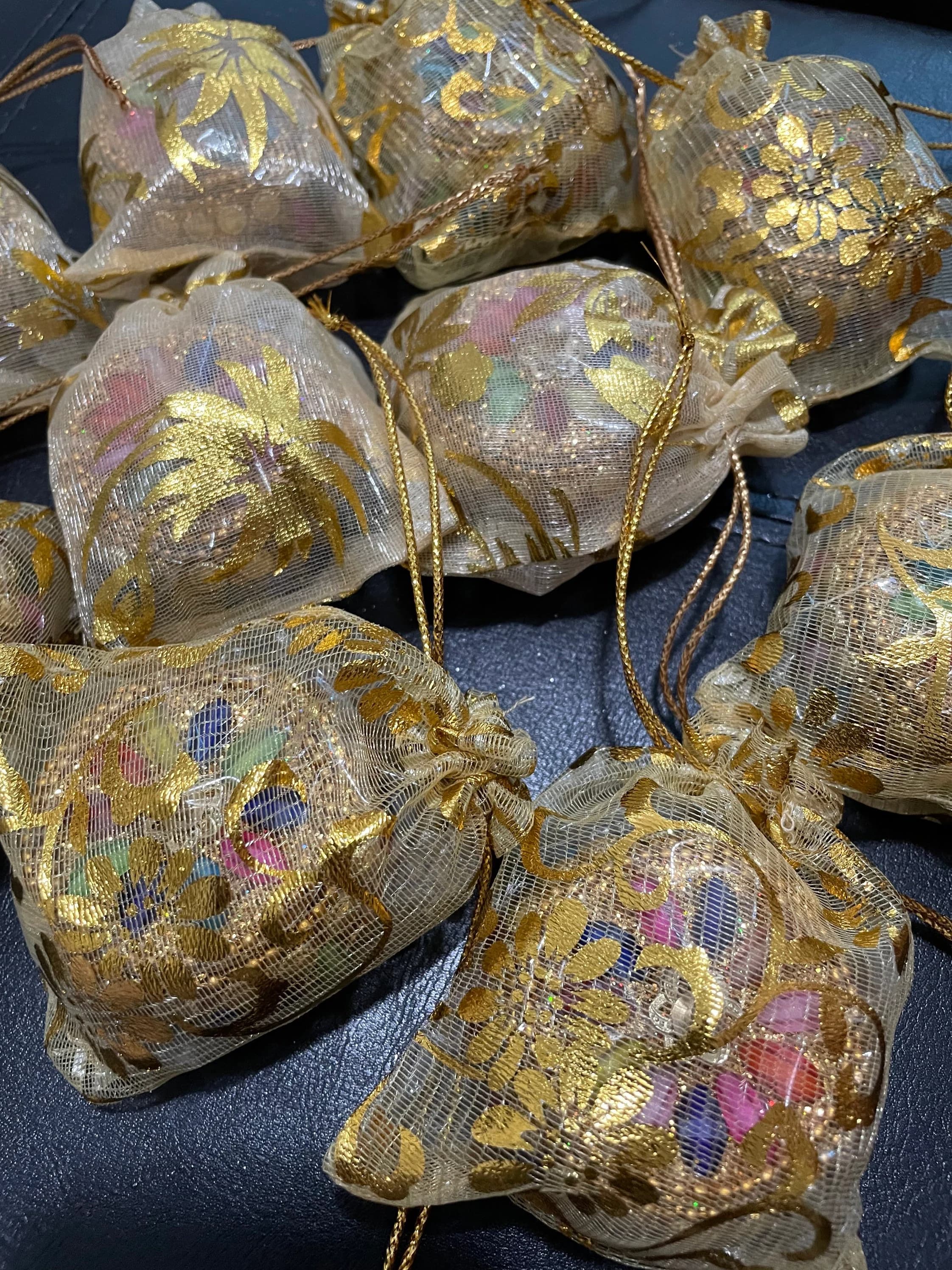 Round Kumkum Haldi Holder Pack Of 10 | Indian Return Gift | Thamboolam Favor | Ethnic Festive Gift Box for Housewarming and Pooja — view 6
