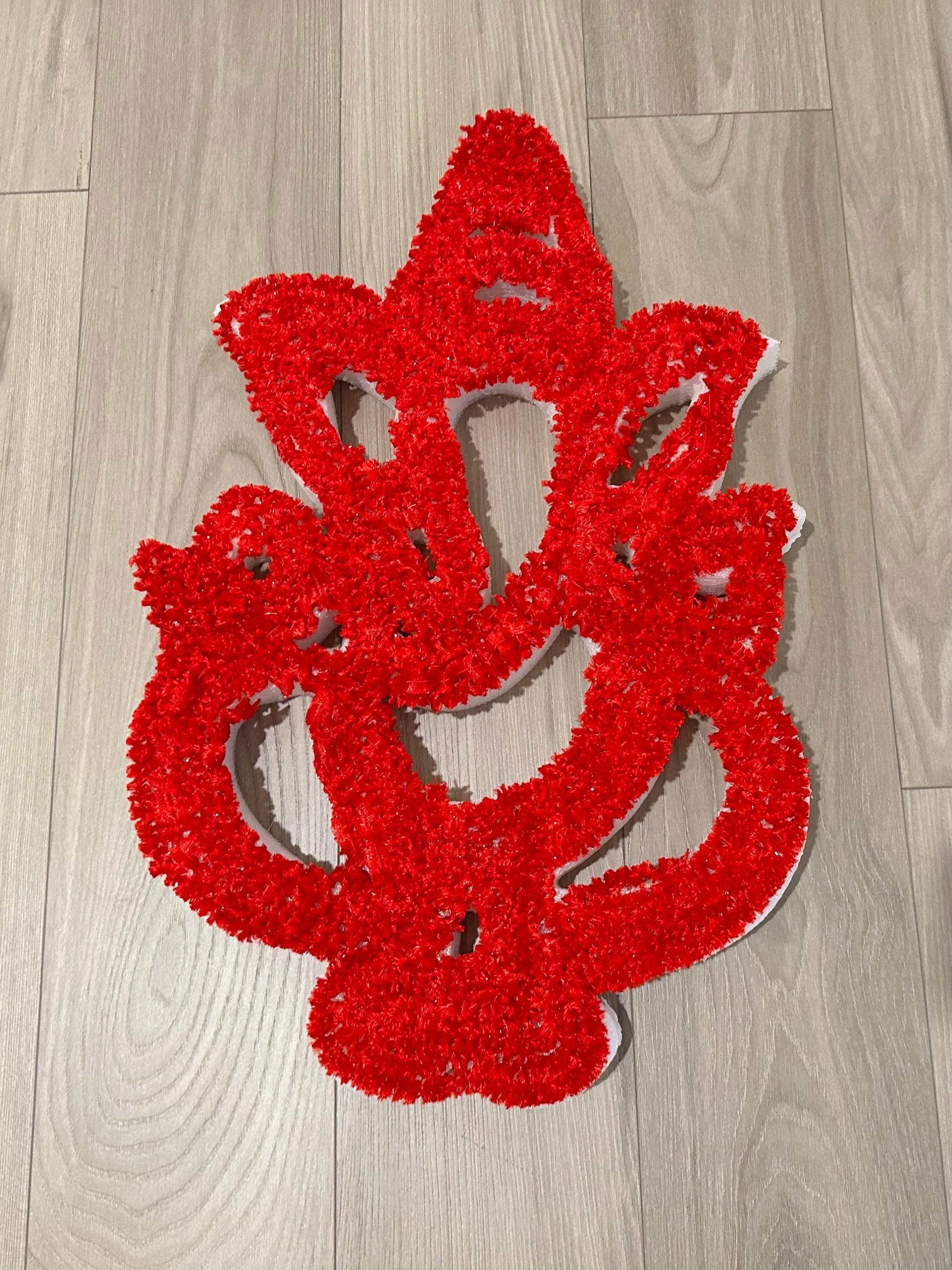 Foam Ganesh Wedding Backdrop Decor: Red, 22" Tall, Made to Order — view 3