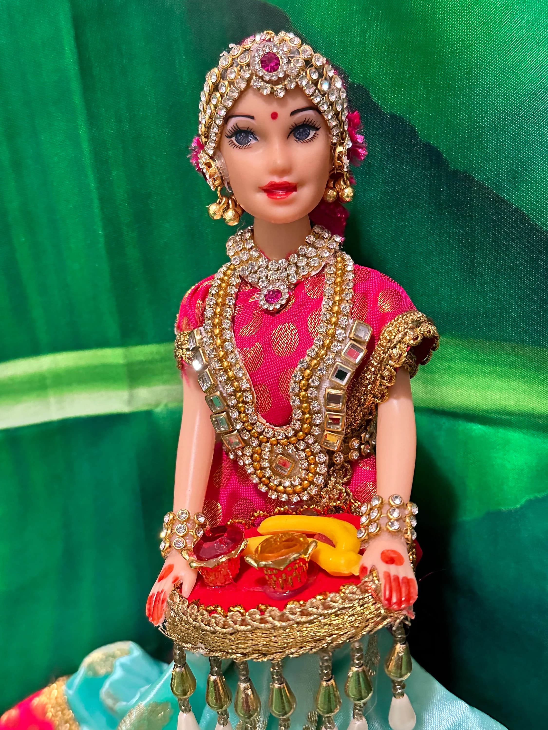 Half Saree Doll/ Half Saree Ceremony/ Wedding doll/ golu doll/ saree ceremony/ Dolls decor/ Home Decor/ — view 3