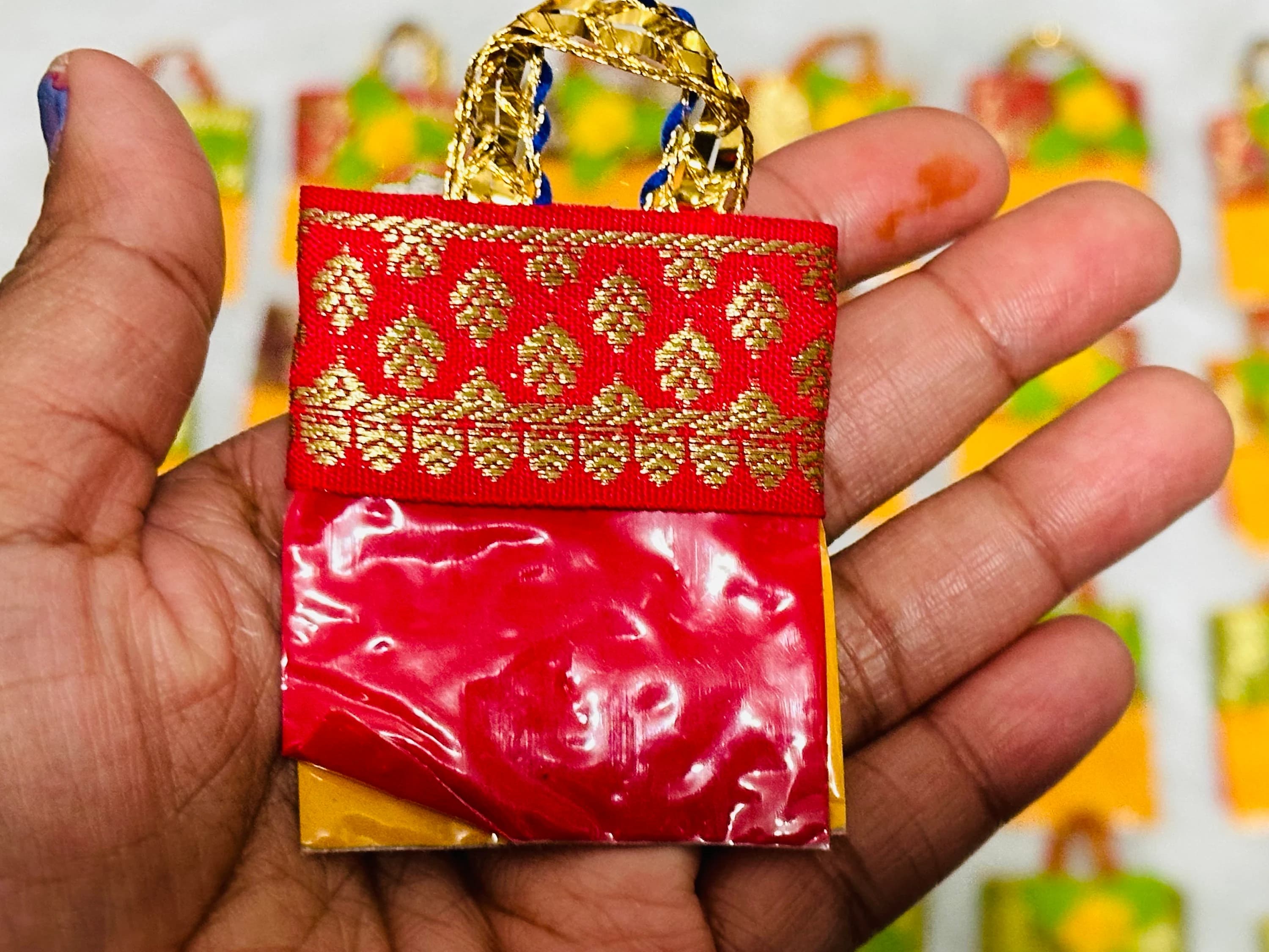 PREORDER: Haldi Kumkum Pack of 1 – Thambulam Return Gifts, Pooja Favors, Pasupu Kumkum, Wedding, Housewarming, Indian Traditional Gift — view 4