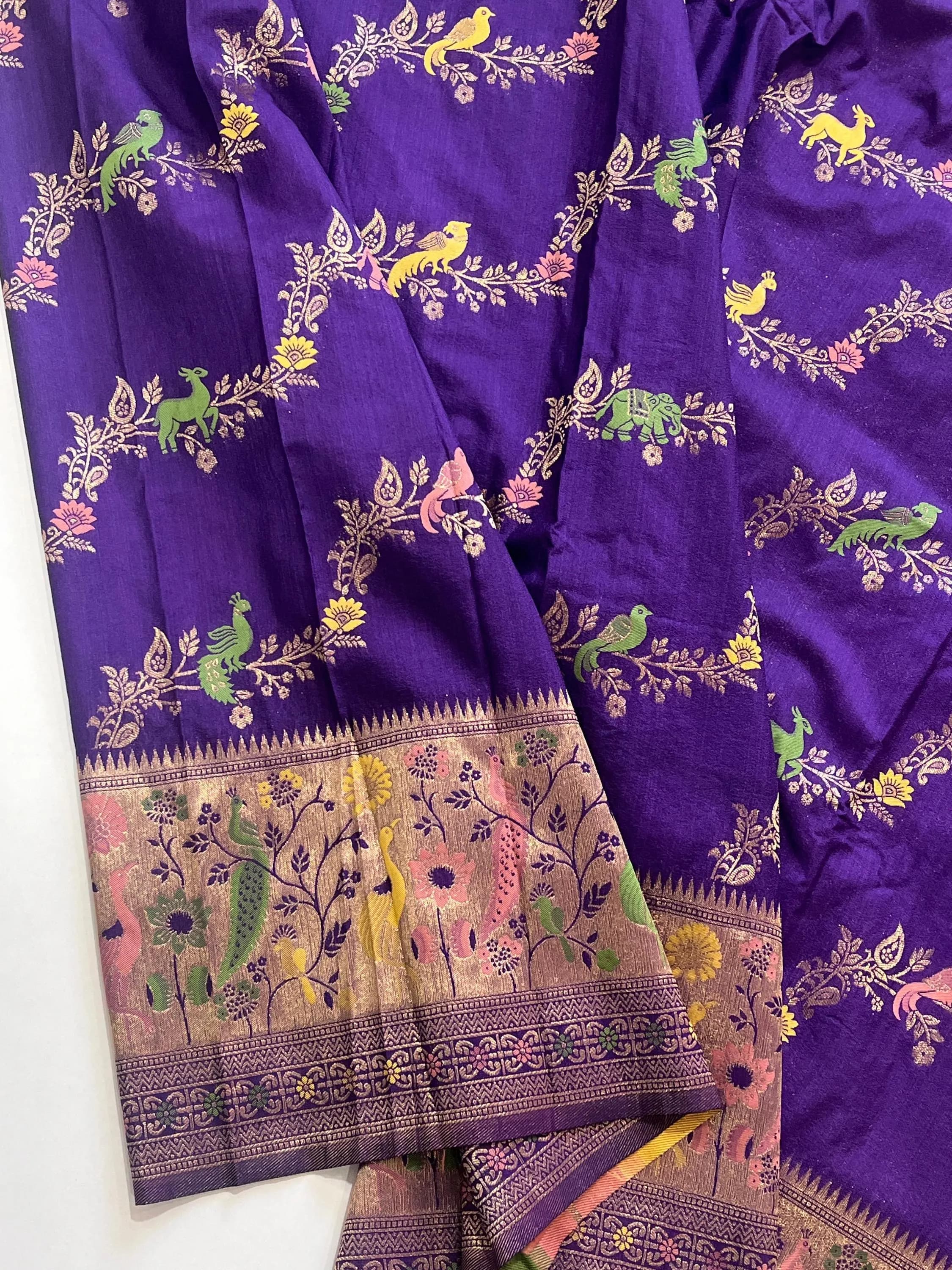 Banarasi Pattu Saree With Stitched Blouse — view 9