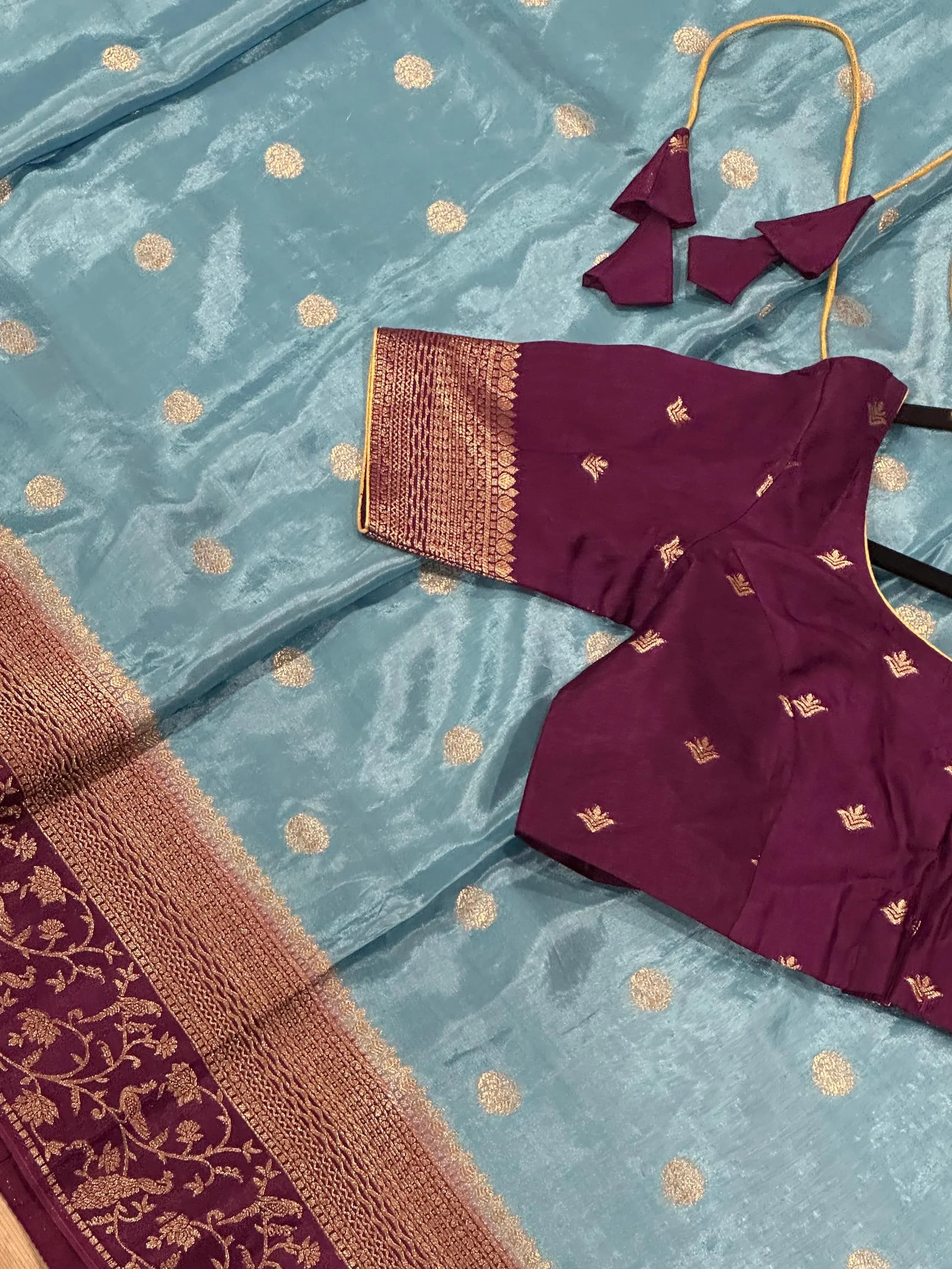Banarasi Samudrika Silk Saree With Stitched Blouse — view 6