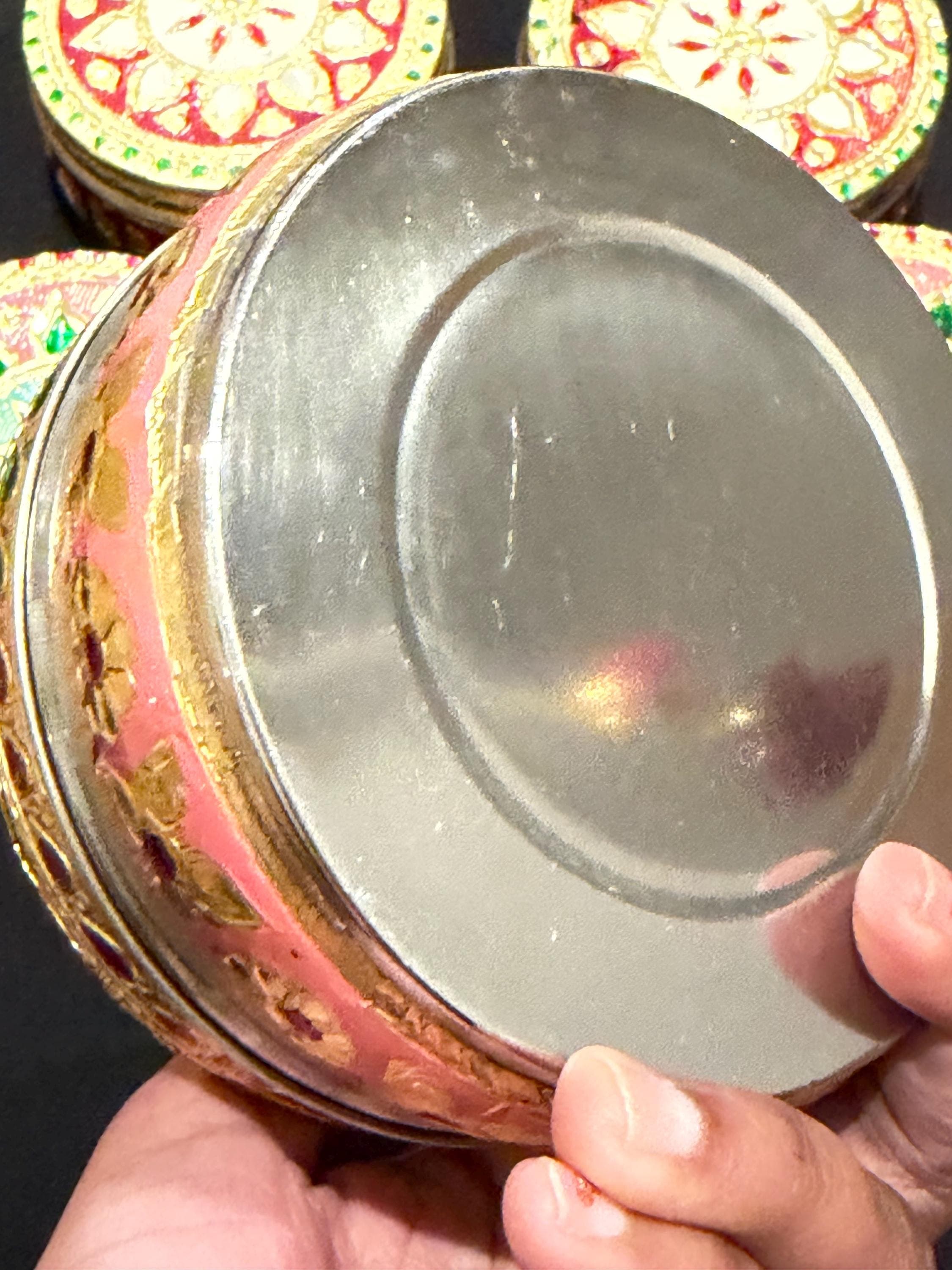 Handcrafted Meenakari Steel Boxes – Decorative Indian Containers (Pack of 5) — view 3