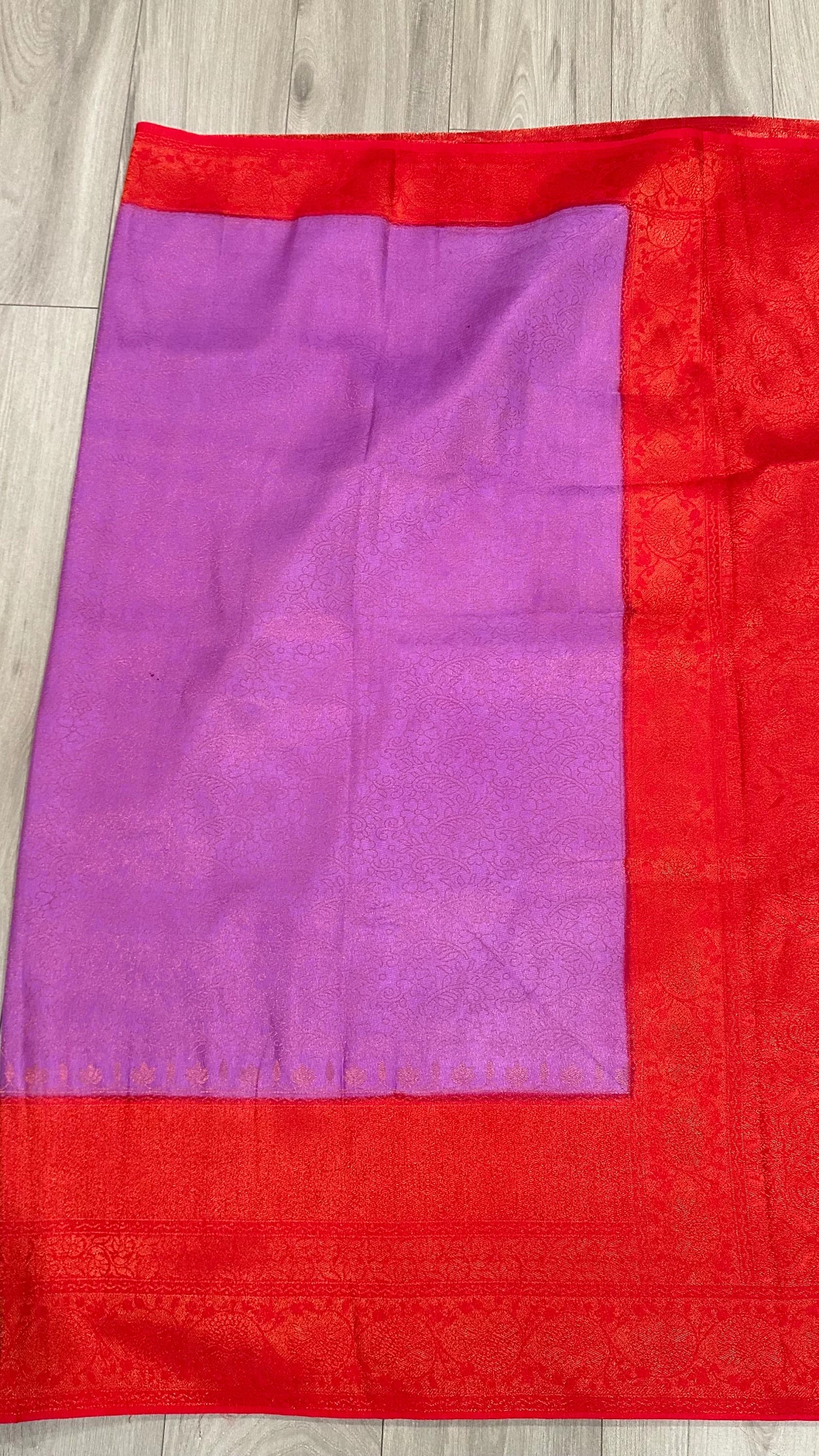 Kubera Pattu Soft Silk Saree - Traditional South Indian Design (Unstitched Blouse Piece) — view 4