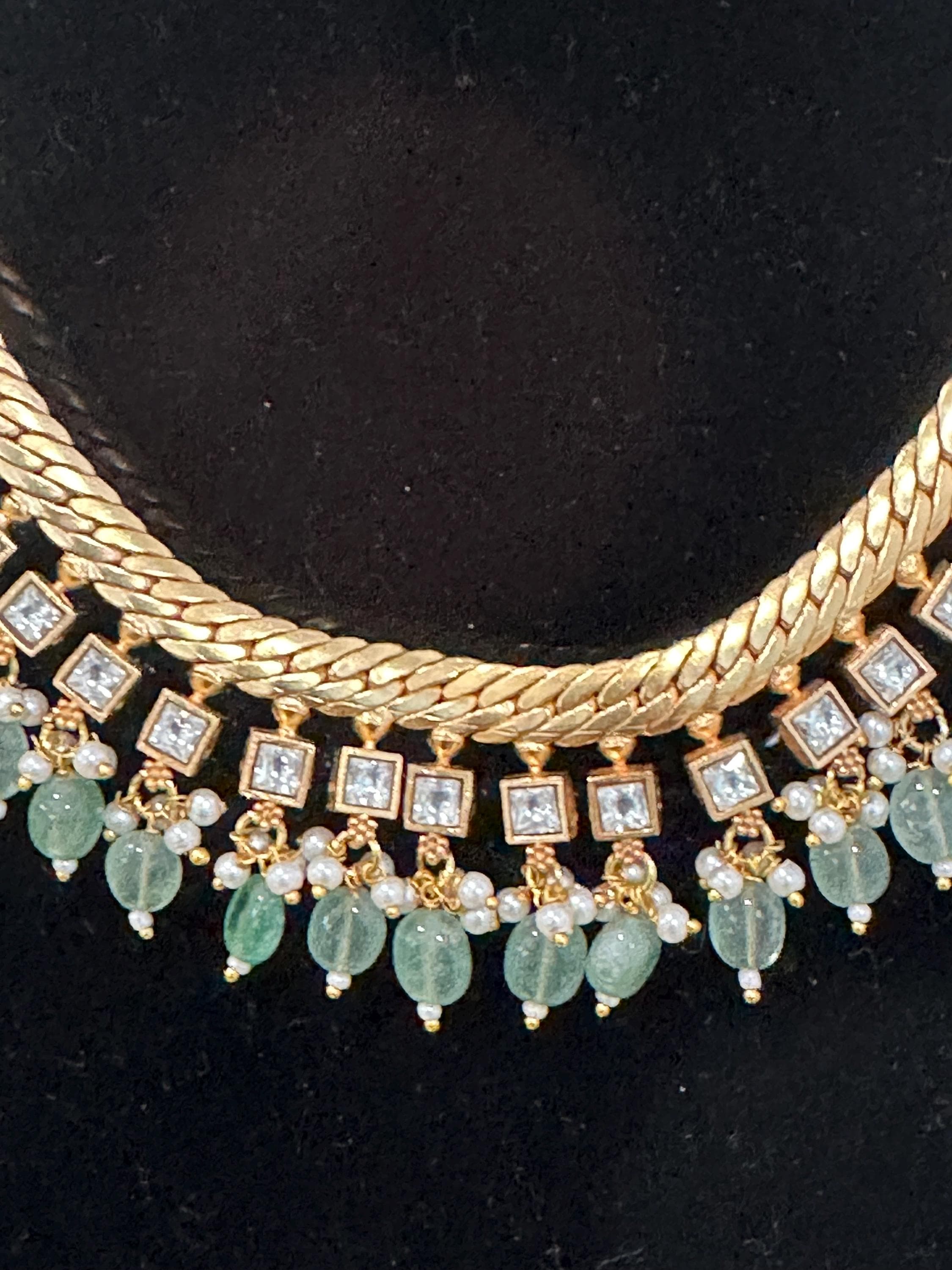Jadau Kundan Necklace With Earrings — view 6